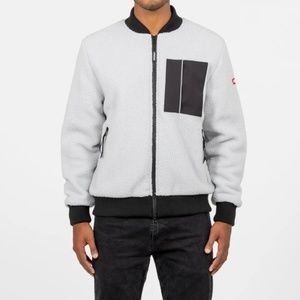 New Wuxly Canmore Bomber Jacket Grey Fleece Sz Large
